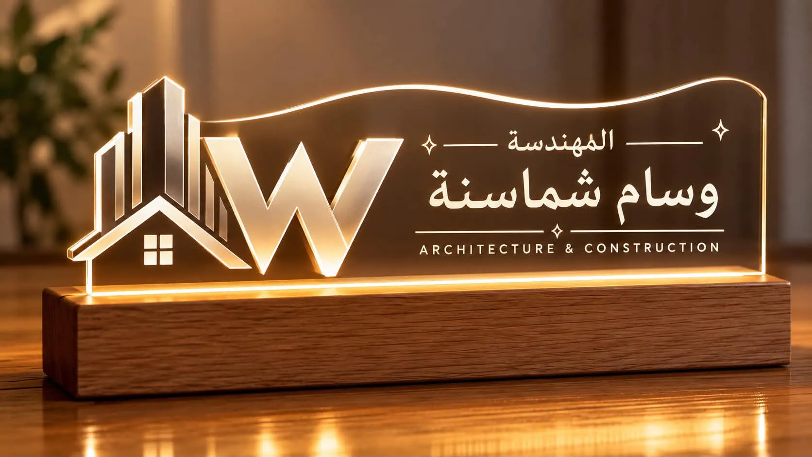 لوحات أكريليك مضيئة بالاسم