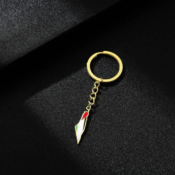 Palestine Map Pendant Keychain for Men & Women - Image 8